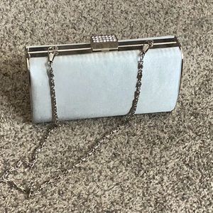 Silver clutch with detachable chain
